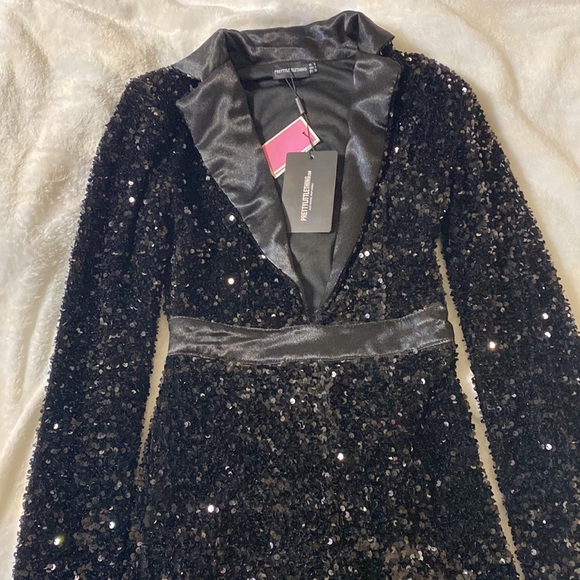 Black sequin jumpsuit - Picture 2 of 3